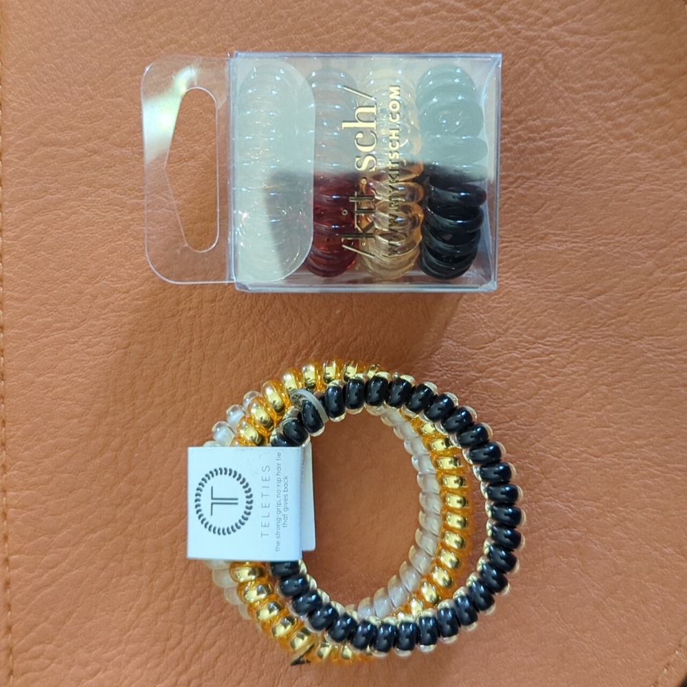 New never used teleties and kitsch hair coils